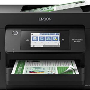 Epson Workforce Pro WF-4820 Wireless All-in-One Color Inkjet Printer, Print&Copy&Scan&Fax, Duplex Printing, 35-Page ADF, 25ppm, Mobile Print, 4.3" Color TS, Wi-Fi, Ethernet, Lanbertent Printer Cable