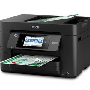 Epson Workforce Pro WF-4820 Wireless All-in-One Color Inkjet Printer, Print&Copy&Scan&Fax, Duplex Printing, 35-Page ADF, 25ppm, Mobile Print, 4.3" Color TS, Wi-Fi, Ethernet, Lanbertent Printer Cable