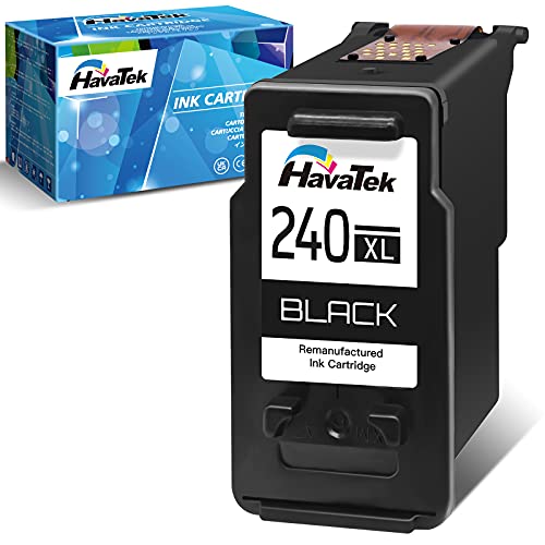 HavaTek Remanufactured 240 Ink Cartridge Replacement for Canon PG-240 Black for Canon Pixma MG3620 MG3600 MX452 MG2120 MG3520 MX472 MG3220 MX432 MG2220 MX512 MG3122 MG3222 MG3120 Printer (1 Pack)