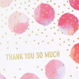 Hallmark Thank You Cards Assortment, Pink and Gold Watercolor (40 Thank You Notes with Envelopes for Wedding, Bridal Shower, Baby Shower, Business, Graduation)