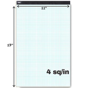 Mr. Pen Graph Paper, Grid Paper, 4x4 (4 Squares per inch), 17"x11", 22 Sheet