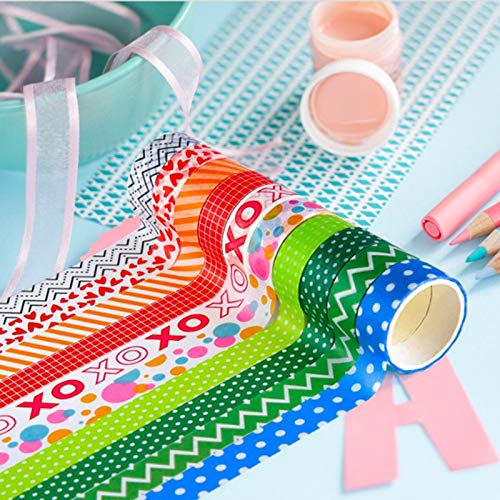 okyanus 60 Rolls Washi Tape Set, Decorative Colored Tape for Scrapbooking Supplies, Bullet Journals, DIY Craft, Gift Wrapping, Planners, Cute Washi Tape for Kids, 15mm Wide