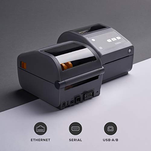 ZEBRA ZD620d Direct Thermal Desktop Printer 203 dpi Print Width 4 in Ethernet Serial USB ZD62042-D01F00EZ