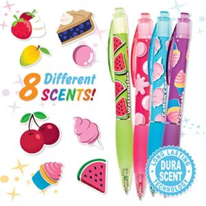 Glitter Gel Smens - Gourmet Scented Pens, Colored Gel Ink, Medium Point, 8 Count