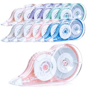 correction tape, 12 pack white out correction tape dispenser, easy to use applicator for instant corrections, study supplies and office products, 144mx5mm