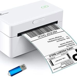 Shipping Label Printer, 180mm/s Thermal Label Printer, 4x6 USB Label Printer for Small Business Compatible with Amazon, Ebay, Shopify, Etsy, USPS, FedEx, Barcode Printer Support Windows/Mac/Linux