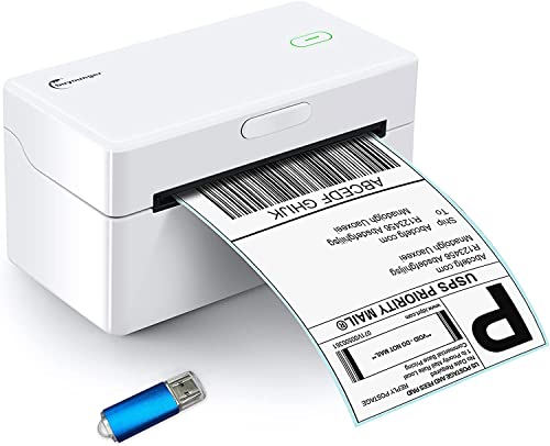 Shipping Label Printer, 180mm/s Thermal Label Printer, 4x6 USB Label Printer for Small Business Compatible with Amazon, Ebay, Shopify, Etsy, USPS, FedEx, Barcode Printer Support Windows/Mac/Linux