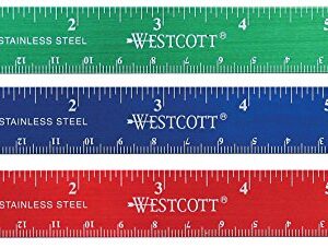 Westcott Stainless Steel Office Ruler with Non Slip Cork Base, 6-Inch (10414)