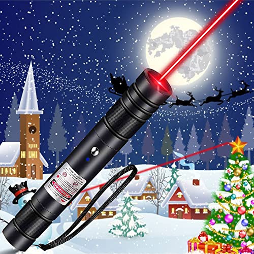 IVVTRYI Red Beam High Power Laser Pointer with USB Charging (Black), 2200 Meters Range for Night Astronomy, Outdoor Camping, Hunting and Hiking