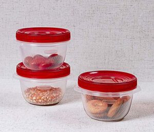 rubbermaid takealongs twist & seal food storage containers, 2 cup, 3 count