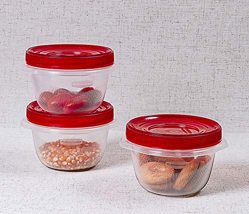 Rubbermaid TakeAlongs Twist & Seal Food Storage Containers, 2 Cup, 3 Count