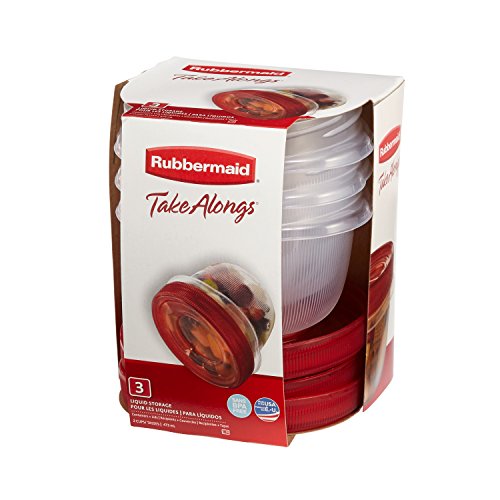 Rubbermaid TakeAlongs Twist & Seal Food Storage Containers, 2 Cup, 3 Count