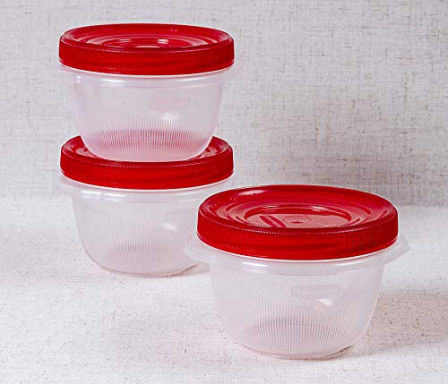 Rubbermaid TakeAlongs Twist & Seal Food Storage Containers, 2 Cup, 3 Count