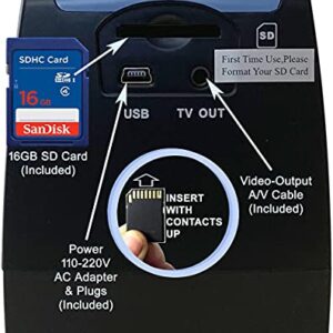 MINOLTA Film & Slide Scanner, Convert Color & B&W 35mm, 126, 110 Negative & Slides, Super 8 Films to 22MP JPEG Digital Photos, 16GB SD Card, Worldwide (Black)
