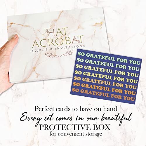 Hat Acrobat Employee Appreciation Cards with Envelopes - 24 Encouragement Cards to Inspire Your Team, Staff, Appreciation Cards for Students or The Perfect Appreciation Gifts Compliment (8 designs)