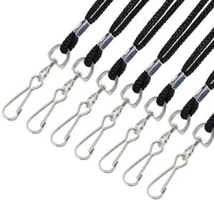 ID Black Lanyards Safety Badge Lanyard 36" with Swivel Hook 100 Pack