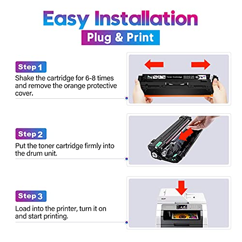 ONLYU Compatible Toner Cartridge Replacement for HP 204 204A CF510A CF511A CF512A CF513A Pro MFP M180nw M180n M181 M181fw M154a M154nw Printer (Black, Cyan, Yellow, Magenta, 4-Pack)