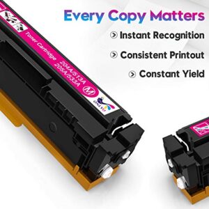 ONLYU Compatible Toner Cartridge Replacement for HP 204 204A CF510A CF511A CF512A CF513A Pro MFP M180nw M180n M181 M181fw M154a M154nw Printer (Black, Cyan, Yellow, Magenta, 4-Pack)