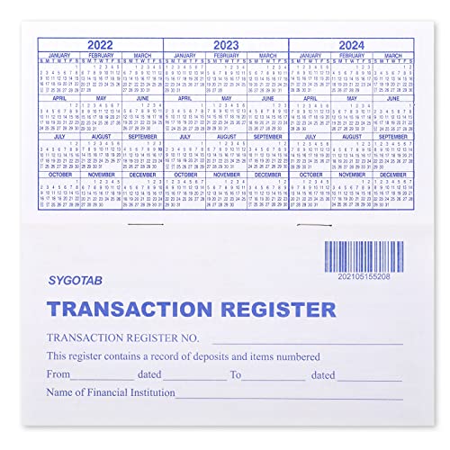 12 PCS Check registers for Personal Checkbook, Upgrade Checkbook Register and transactions Ledgers.