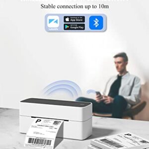 Bluetooth Label Printer with Thermal Label - 2.25" x 1.25", 1000 Sheets/Roll，1 Roll