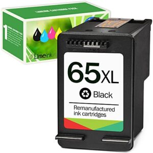 limeink remanufactured ink cartridge replacement for 65xl 65 xl high yield for hp deskjet 2600 2622 2652 2655 3700 3720 3722 3752 3755 envy 5000 5052 5055 printer amp 100 (black)