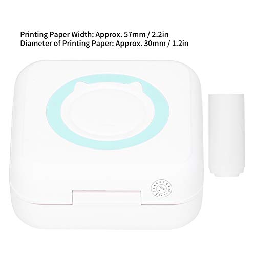 eboxer-1 Portable Mini Thermal Printer, Wireless Pocket Label Note Picture Photo Memo Receipt Paper Printer, with Paper Cable, for Android, for iOS, for Windows, for Cellphone and PC(Green)