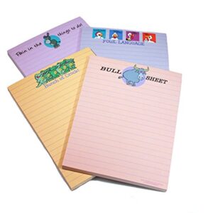 Stonehouse Collection | Funny Adult Note Pad Assorted Pack | USA Made | 4 Novelty Notepads - Funny Office Supplies (4)