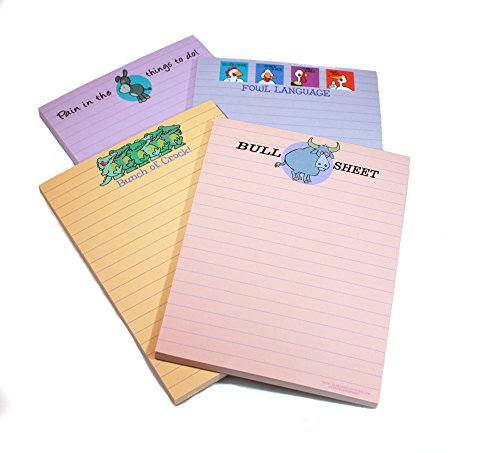 Stonehouse Collection | Funny Adult Note Pad Assorted Pack | USA Made | 4 Novelty Notepads - Funny Office Supplies (4)