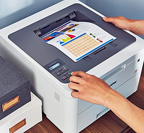 Brother L-3210CW Series Compact Digital Color Laser Printer I Wireless & USB Connectivity | Mobile Printing I Print Up to 19 Pages/min I Up to 250-sheet/tray Input + Printer Cable