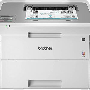 Brother L-3210CW Series Compact Digital Color Laser Printer I Wireless & USB Connectivity | Mobile Printing I Print Up to 19 Pages/min I Up to 250-sheet/tray Input + Printer Cable