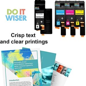 Do it Wiser Remanufactured Toner Cartridge Replacement for Xerox WorkCentre 6027 6025 Phaser 6022 6020 (1 Black 106R02759 1 Cyan 106R02756 1 Magenta 106R02757 1 Yellow 106R02758) 4Pack