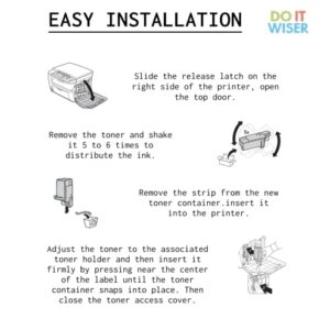 Do it Wiser Remanufactured Toner Cartridge Replacement for Xerox WorkCentre 6027 6025 Phaser 6022 6020 (1 Black 106R02759 1 Cyan 106R02756 1 Magenta 106R02757 1 Yellow 106R02758) 4Pack