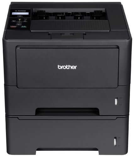 Brother High-Speed Monochrome Laser Printer with Wireless Networking, Duplex and Dual Paper Trays (HL5470DWT), Amazon Dash Replenishment Ready