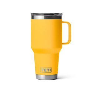 YETI Rambler 30 oz Travel Mug, Stainless Steel, Vacuum Insulated with Stronghold Lid, Alpine Yellow