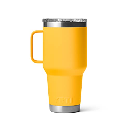 YETI Rambler 30 oz Travel Mug, Stainless Steel, Vacuum Insulated with Stronghold Lid, Alpine Yellow