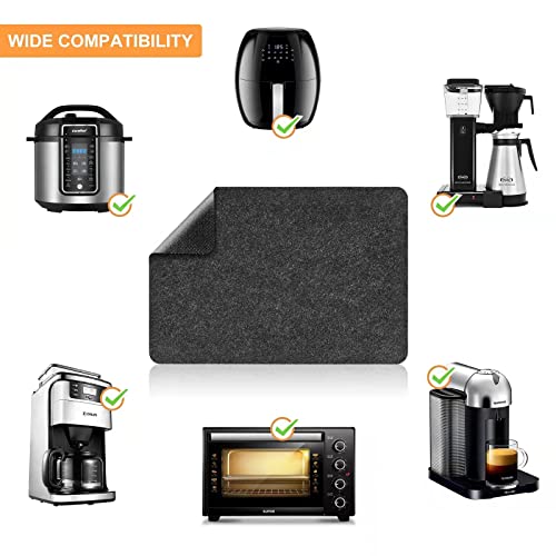 Heat Resistant Mat for Air Fryer, 2 Pcs Heat Resistant Pad Countertop Protector Mat Coffee Maker Mat for Countertops with Sliding Function for Air Fryer, Blender, Coffee Maker, Toaster