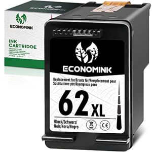 economink remanufactured 62 black ink cartridge replacement for hp 62xl high yield to use with envy 7640 5660 5540 7645 7644 5643 5640 5661 5642 7643 officejet 250 200 5741 5740 5745 (1 pack)