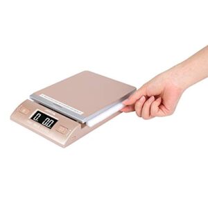 Accuteck Gold 86Lbs Digital Shipping Postal Scale with Batteries and AC Adapter