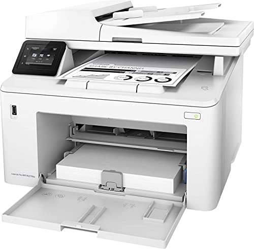 HP Laserjet Pro MFP M227fdw All-in-One Wireless NFC Monochrome Laser Printer - Print Scan Copy Fax - 30 ppm, 1200x1200 dpi, 8.5x14, Auto Duplex Printing, 35-Sheet ADF, Cbmou External Webcam