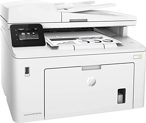 HP Laserjet Pro MFP M227fdw All-in-One Wireless NFC Monochrome Laser Printer - Print Scan Copy Fax - 30 ppm, 1200x1200 dpi, 8.5x14, Auto Duplex Printing, 35-Sheet ADF, Cbmou External Webcam