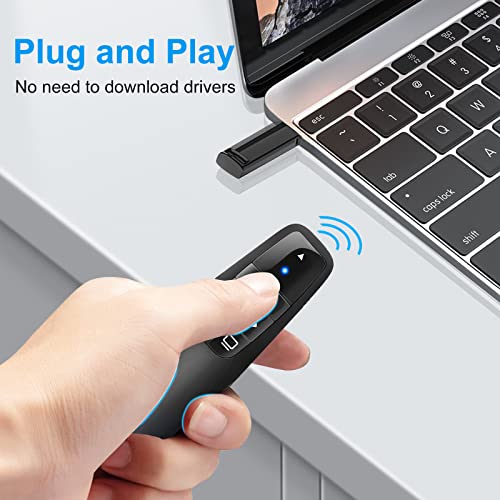 Presentation Clickers for PowerPoint, Clicker for Laptop Presentations Remote, USB Wireless Presenter Remote, Power Point Remote Clicker for Computer/Mac/PPT/Google Slide Advancer