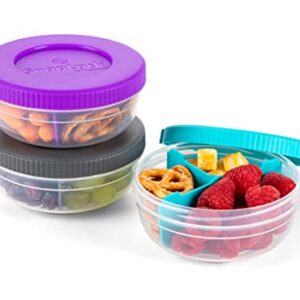 Progressive International Snaplock 3 Piece, On-The-Go, Leak-Resistant 5 Ounce Snack Container Set