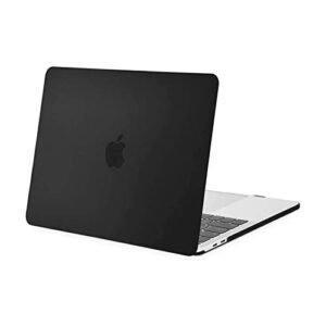 mosiso compatible with macbook pro 13 inch case 2023, 2022, 2021, 2020-2016 m2 m1 a2338 a2251 a2289 a2159 a1989 a1708 a1706 with/without touch bar, plastic hard shell case cover, matte black