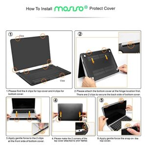 MOSISO Compatible with MacBook Pro 13 inch Case 2023, 2022, 2021, 2020-2016 M2 M1 A2338 A2251 A2289 A2159 A1989 A1708 A1706 with/Without Touch Bar, Plastic Hard Shell Case Cover, Matte Black