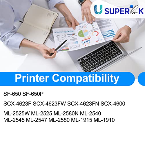 SuperInk Compatible Toner Cartridge Replacement for Samsung 105 MLT-D105L 105L MLTD105L Use with ML-2525 ML-2525W ML-2545 ML-1915 SCX-4623F SCX-4623FN SF-650 Printer (Black, 1 Pack)
