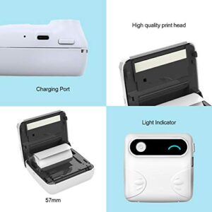 N/A Mini BT Pocket Printer Portable Instant Mobile Printer Thermal Paper Receipt Printer for Android iOS Smartphone Windows