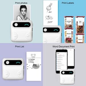 N/A Mini BT Pocket Printer Portable Instant Mobile Printer Thermal Paper Receipt Printer for Android iOS Smartphone Windows