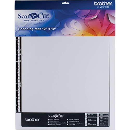 Brother ScanNCut Mat CAMATS12, 12" x 12" Scanning Mat, Non-Tack to Convert Materials into Custom Designs ( Packaging May Vary )