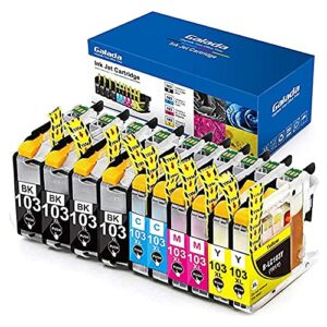 GALADA Compatible Ink Cartridges Replacement for Brother LC103 LC103XL LC101 LC101XL Ink Cartridges for MFC-J870DW J470DW J475DW J4310DW J4410DW J4510DW J4610DW J4710DW J875DW J450DW Printer 10Pack