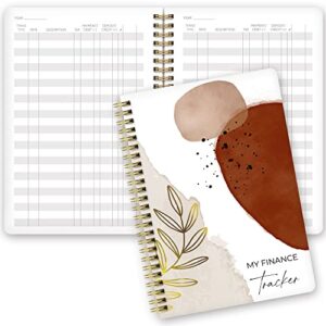 easy to use accounting ledger book for small business – the perfect check register notebook to track your expenses – simplified personal finance checkbook, income and expense log book